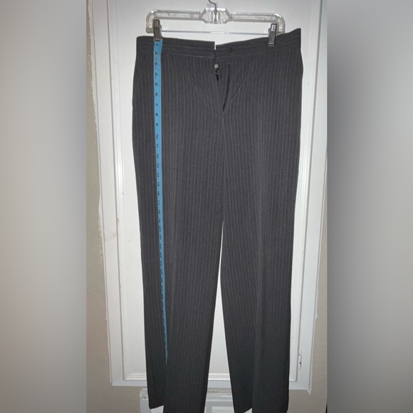 S.C. Basics women’s grey pinstripe dress slacks size 12 - Picture 1 of 6
